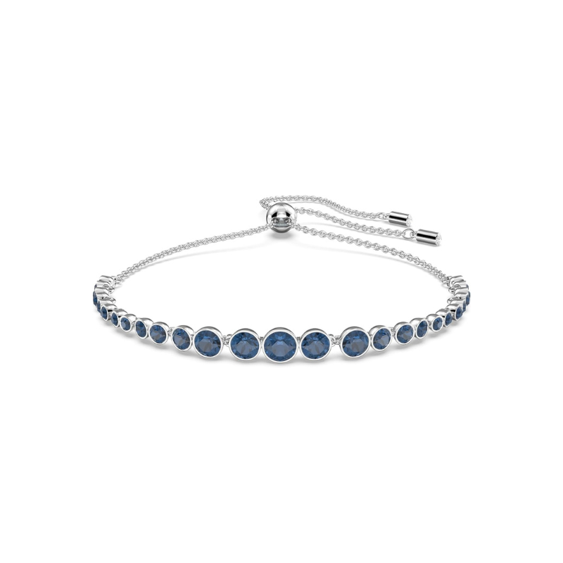 Pulsera Redonda Tennis Zafiro Cut | Oro blanco