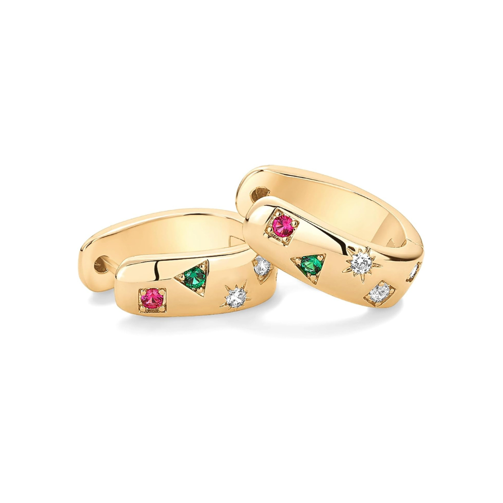 Aros Ola de Color | Oro