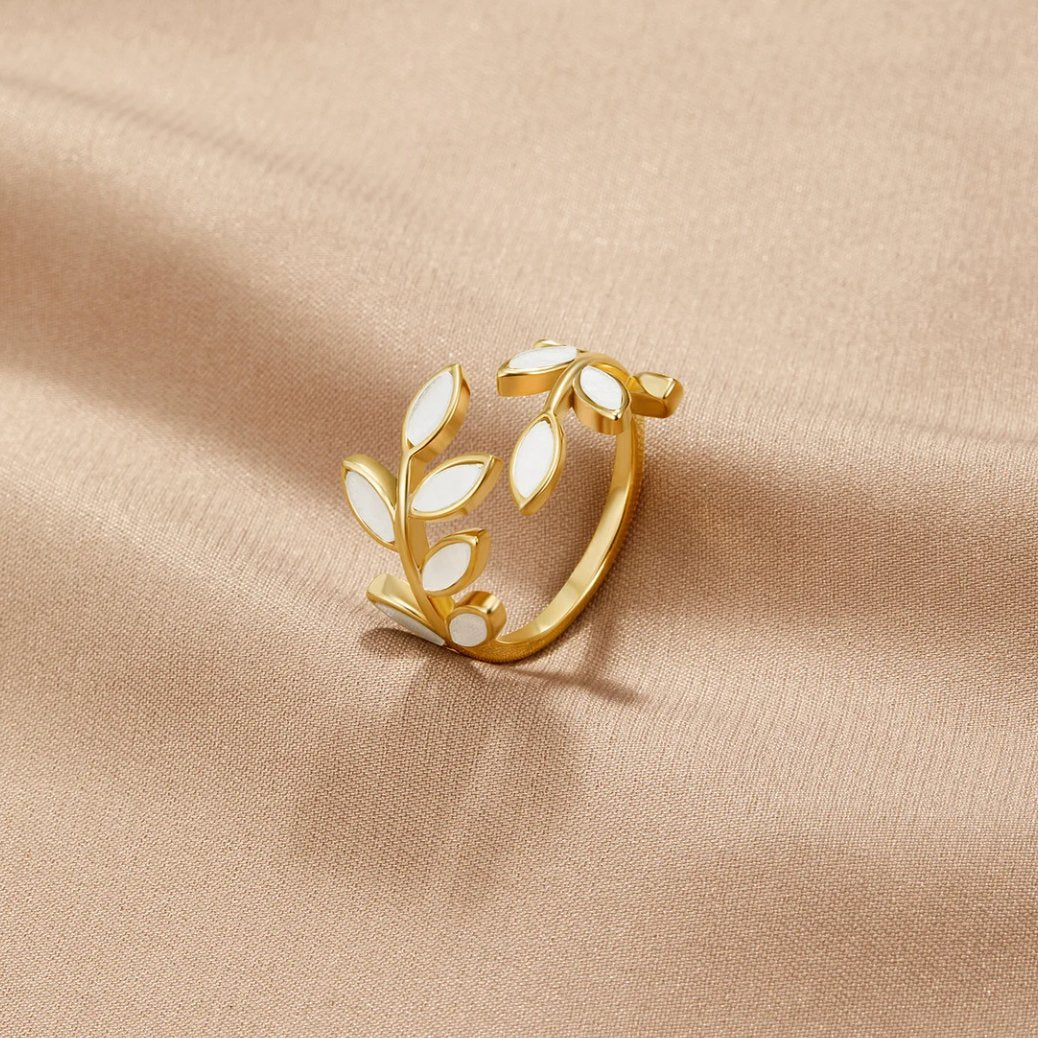 Anillo Abierto de Hoja Neraya Delicate | Oro