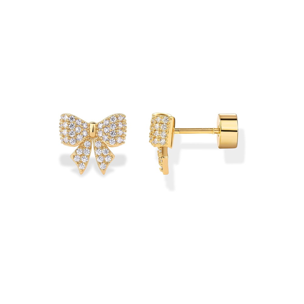 Aretes con Motivo de Lazo | Oro