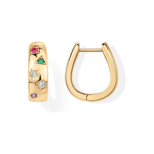 Aros Ola de Color | Oro