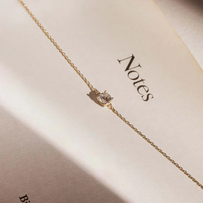 Pulsera con Piedra de Moissanita Cléa | Oro