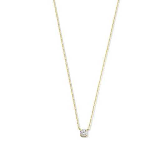 Collar con Piedra de Moissanita Cléa | Oro