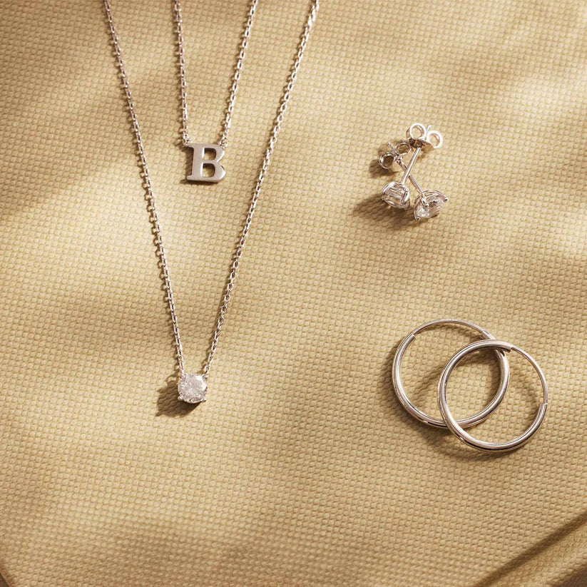 Collar de Piedra Cléa | Oro blanco