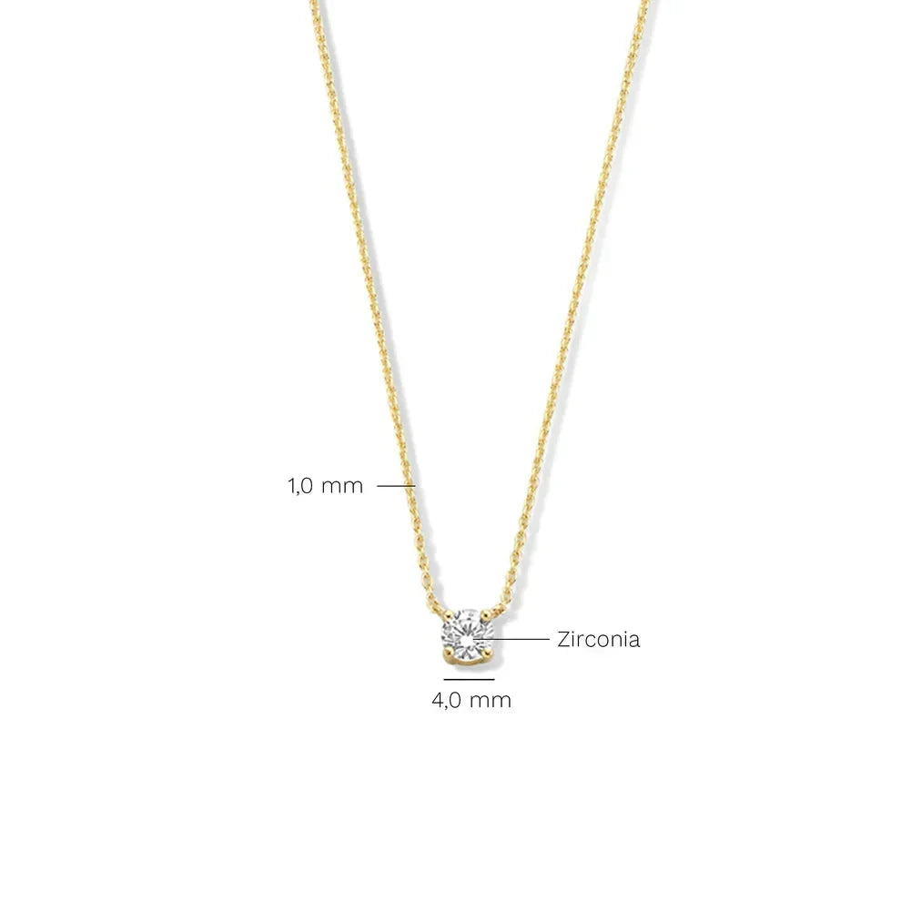Collar con Piedra de Moissanita Cléa | Oro