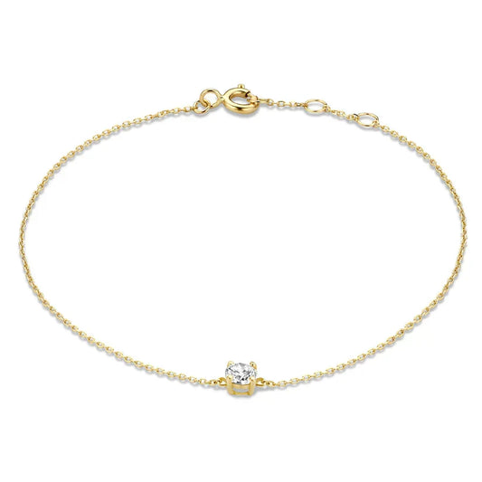 Pulsera con Piedra de Moissanita Cléa | Oro