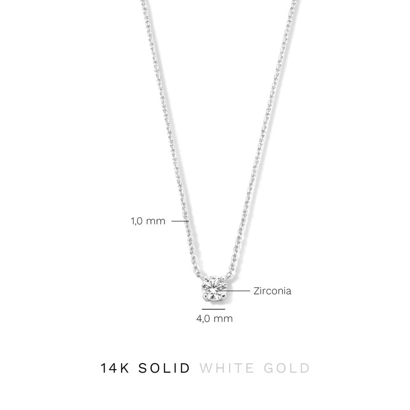Collar de Piedra Cléa | Oro blanco