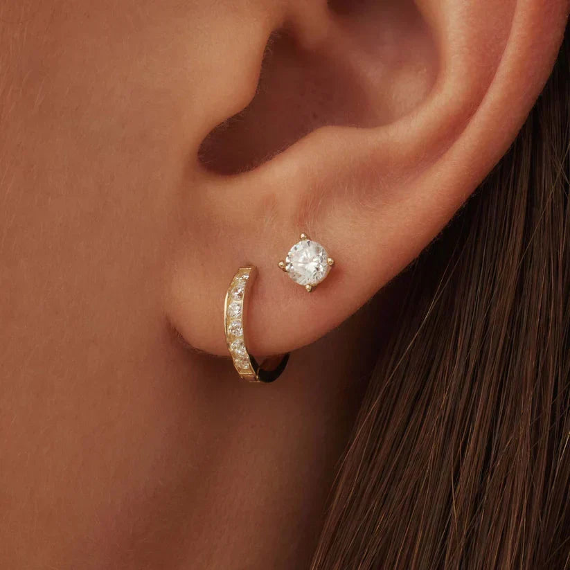Set de Aretes con Piedra Dara Brillane | Oro