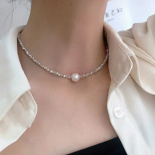 Collar Radiante de Perla | Oro blanco
