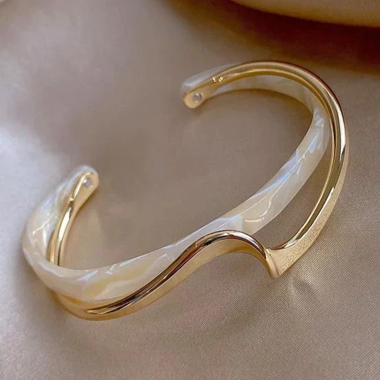 Pulsera Dorada de Ópalo Brillo | Oro