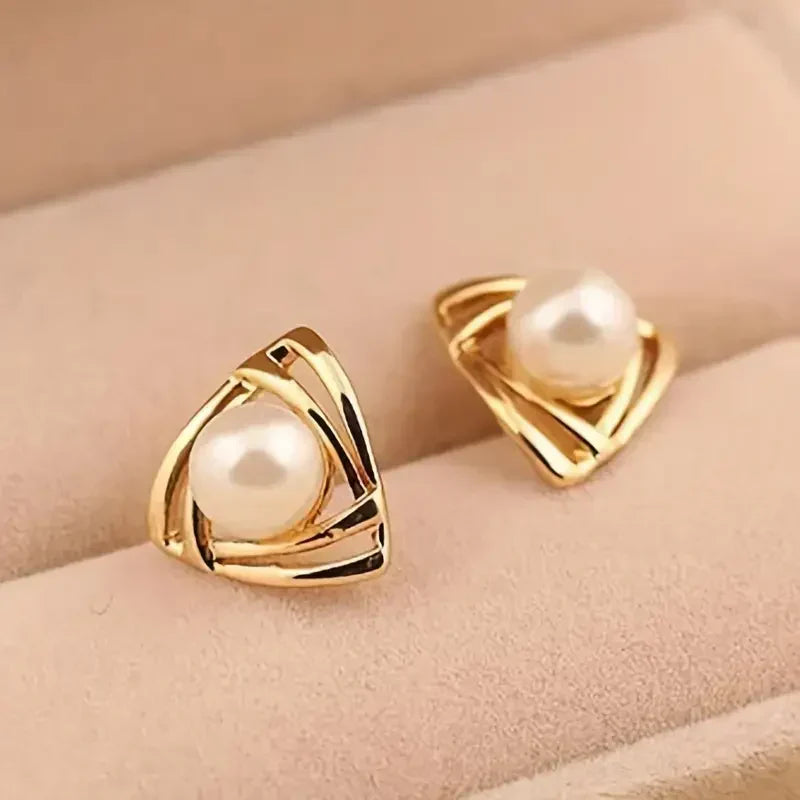 Aretes Exquisitos de Perla Oro | Oro
