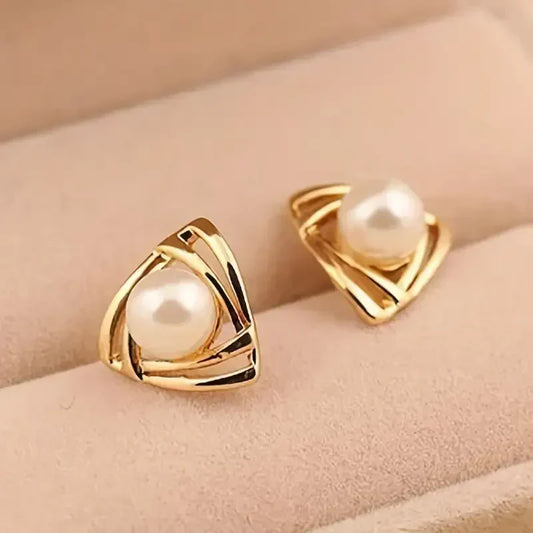 Aretes Exquisitos de Perla Oro | Oro