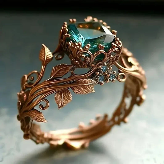 Anillo de Cristal Forestlight | Oro rosa