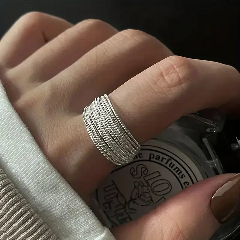 Anillo Moonveil Layers | Oro blanco
