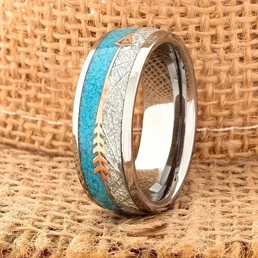 Anillo Antiguo de Esmalte Plata | Oro blanco