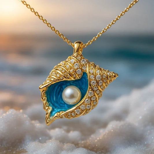 Collar Radiante de Perla Seashell | Oro