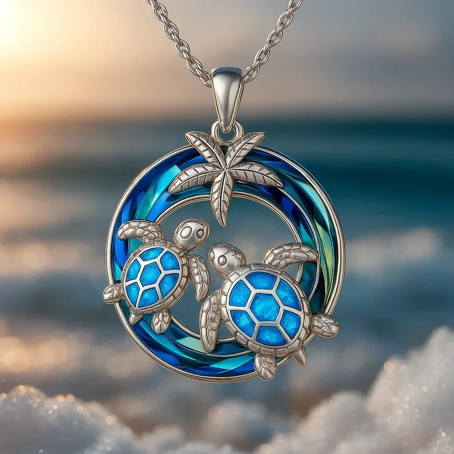 Collar Tidebound Turtle | Oro blanco