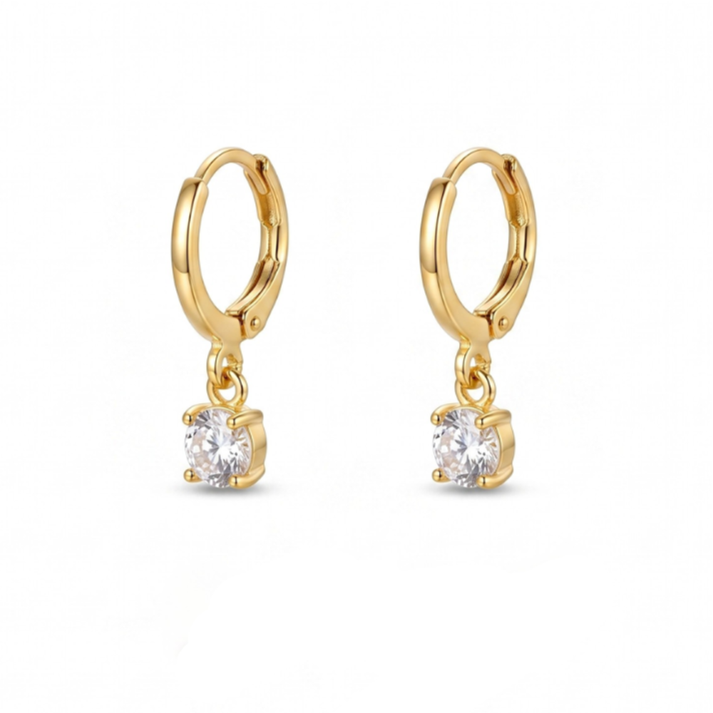Aretes de Aro con Piedra Larmes de Lune | Oro
