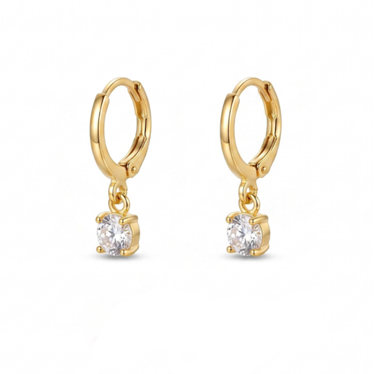 Aretes de Aro con Piedra Larmes de Lune | Oro