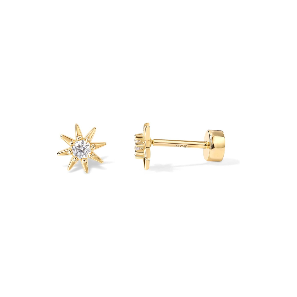 Aretes Sol Radiante | Oro