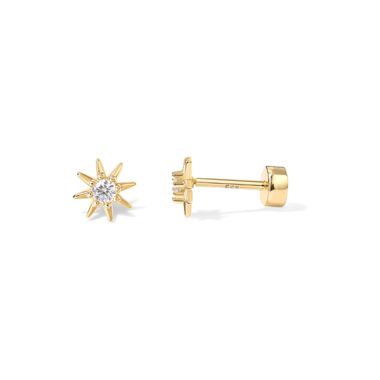 Aretes Sol Radiante | Oro