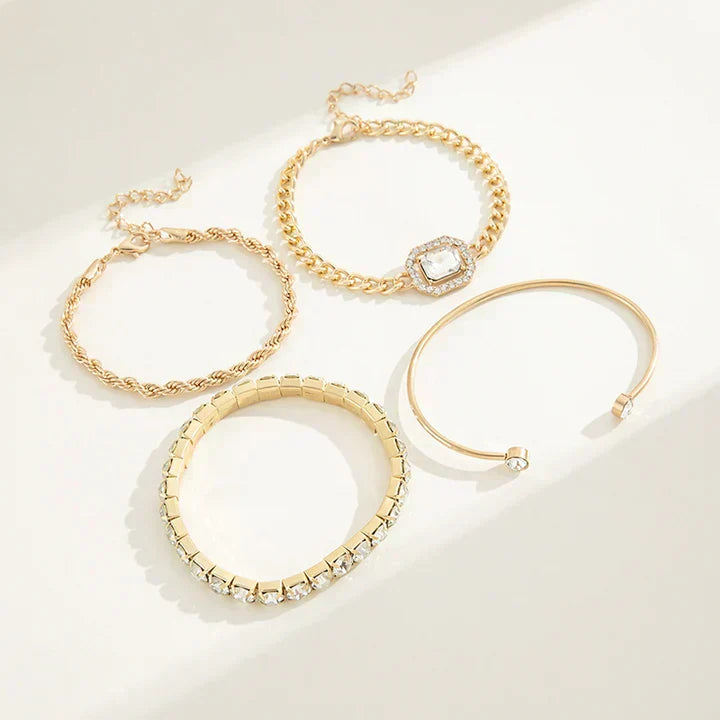 Set de Pulseras Domitia Calvina | Oro blanco